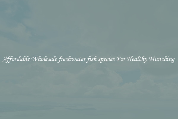 Affordable Wholesale freshwater fish species For Healthy Munching 