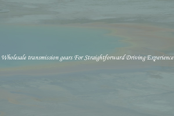 Wholesale transmission gears For Straightforward Driving Experience