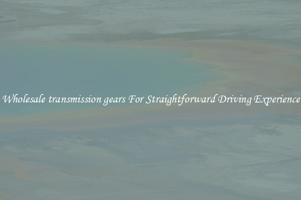 Wholesale transmission gears For Straightforward Driving Experience