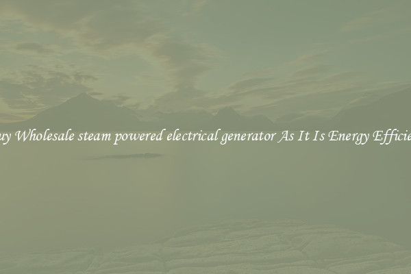 Buy Wholesale steam powered electrical generator As It Is Energy Efficient