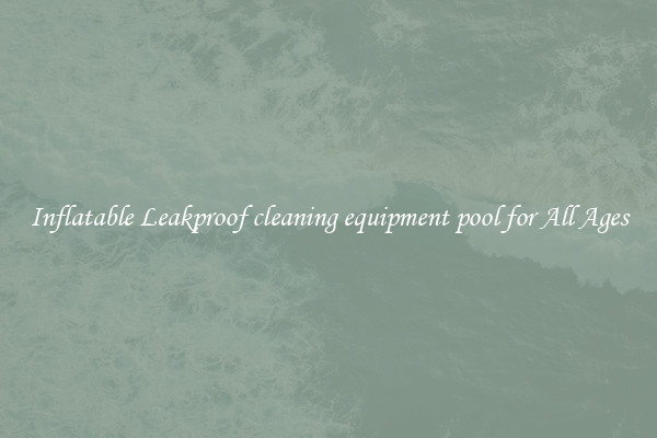 Inflatable Leakproof cleaning equipment pool for All Ages