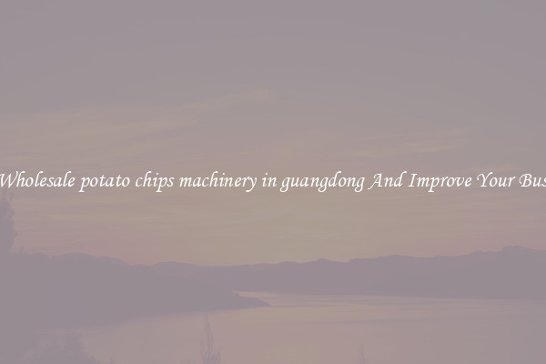 Get Wholesale potato chips machinery in guangdong And Improve Your Business