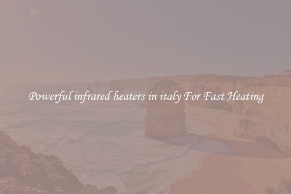 Powerful infrared heaters in italy For Fast Heating