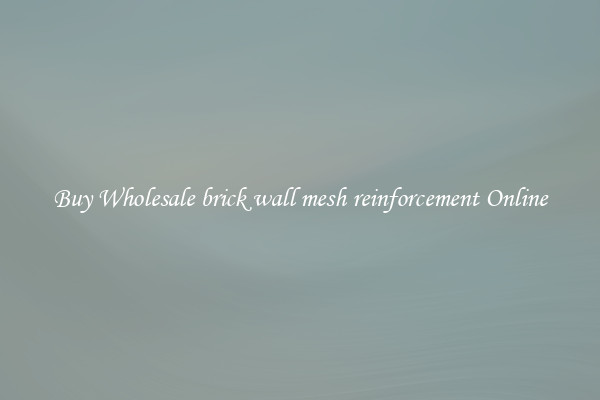 Buy Wholesale brick wall mesh reinforcement Online