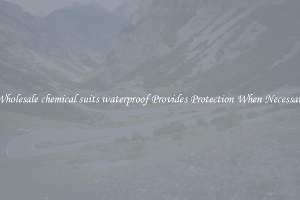 Wholesale chemical suits waterproof Provides Protection When Necessary