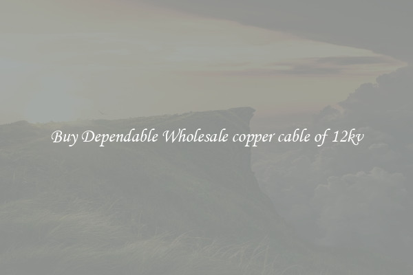 Buy Dependable Wholesale copper cable of 12kv